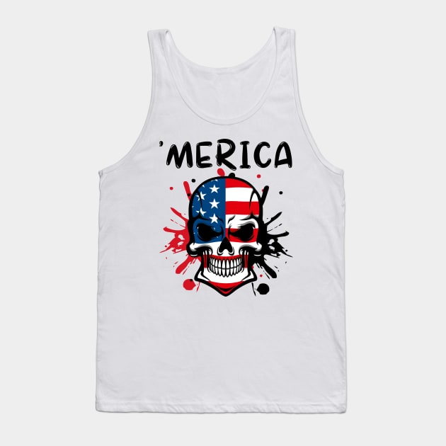 Lacrosse USA American Flag Tank Top by Prossori